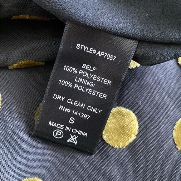 Anthropologie ASTR THE LABEL Metallic Polka Dot Wide Leg Jumpsuit V Neck Size S - Picture 14 of 15